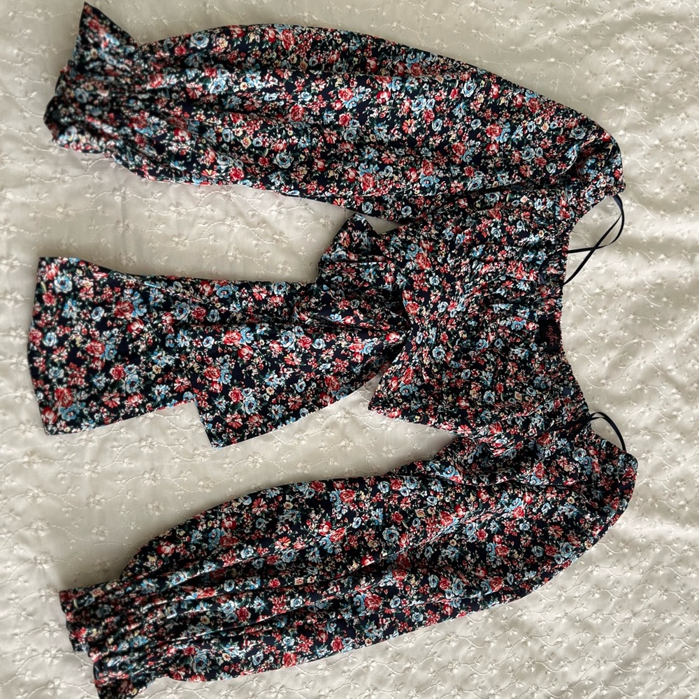 Floral Print Crop Top